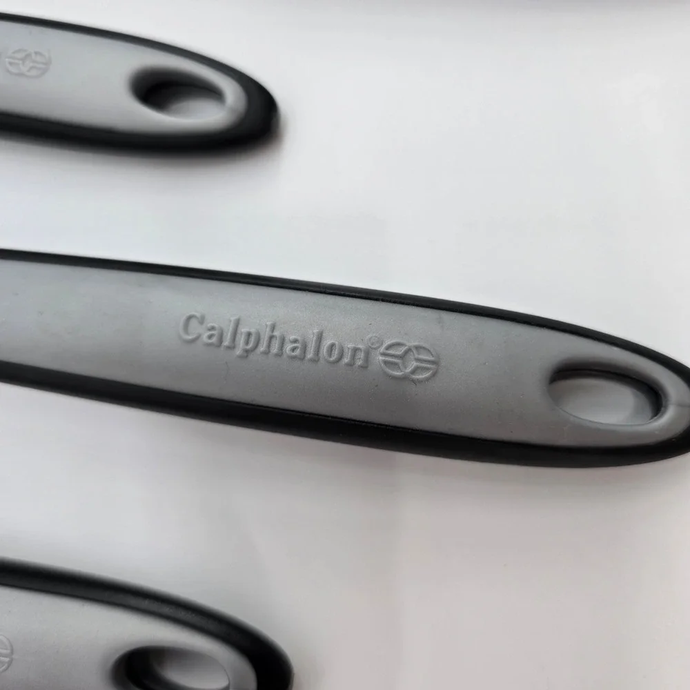 Calphalon Kitchen Utensil 7 Piece Nylon Non-Stick Black Grey